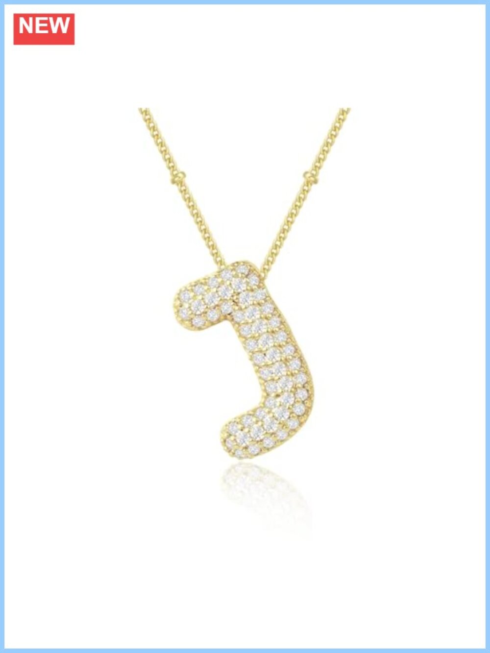 14K Gold Plated Initial Letter Necklace Women Dainty Chunky Pendant Jewelry Gift